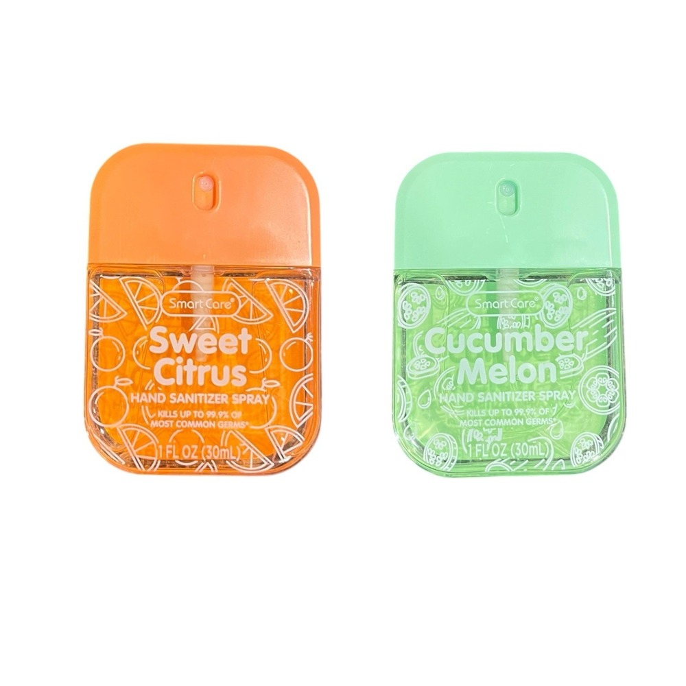 Lot of 2 Smart Care Hand Sanitizer Spray 1 fl oz X2 Sweet Citrus Cucumber Melon
